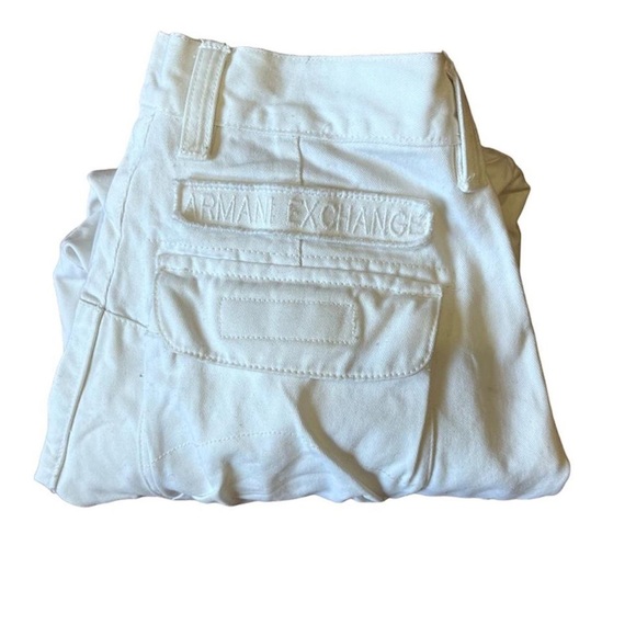 gorgeous Y2K white cargo Armani exchange denim shorts - Picture 3 of 3